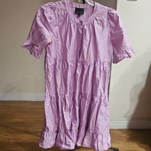 Cynrhia ROWLEY Light Purple Tiered Dress - Sz S